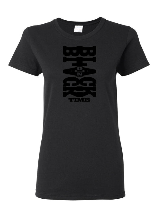 Women's Black Black on Black Time T-Shirt