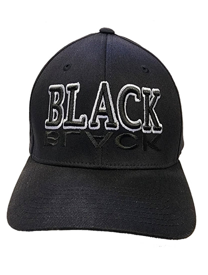 Black Black 3D Puff Hat
