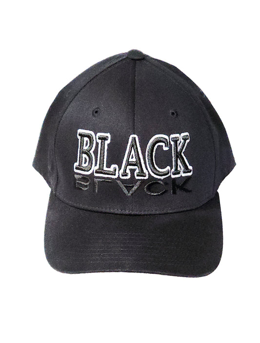 Black Black 3D Puff Hat